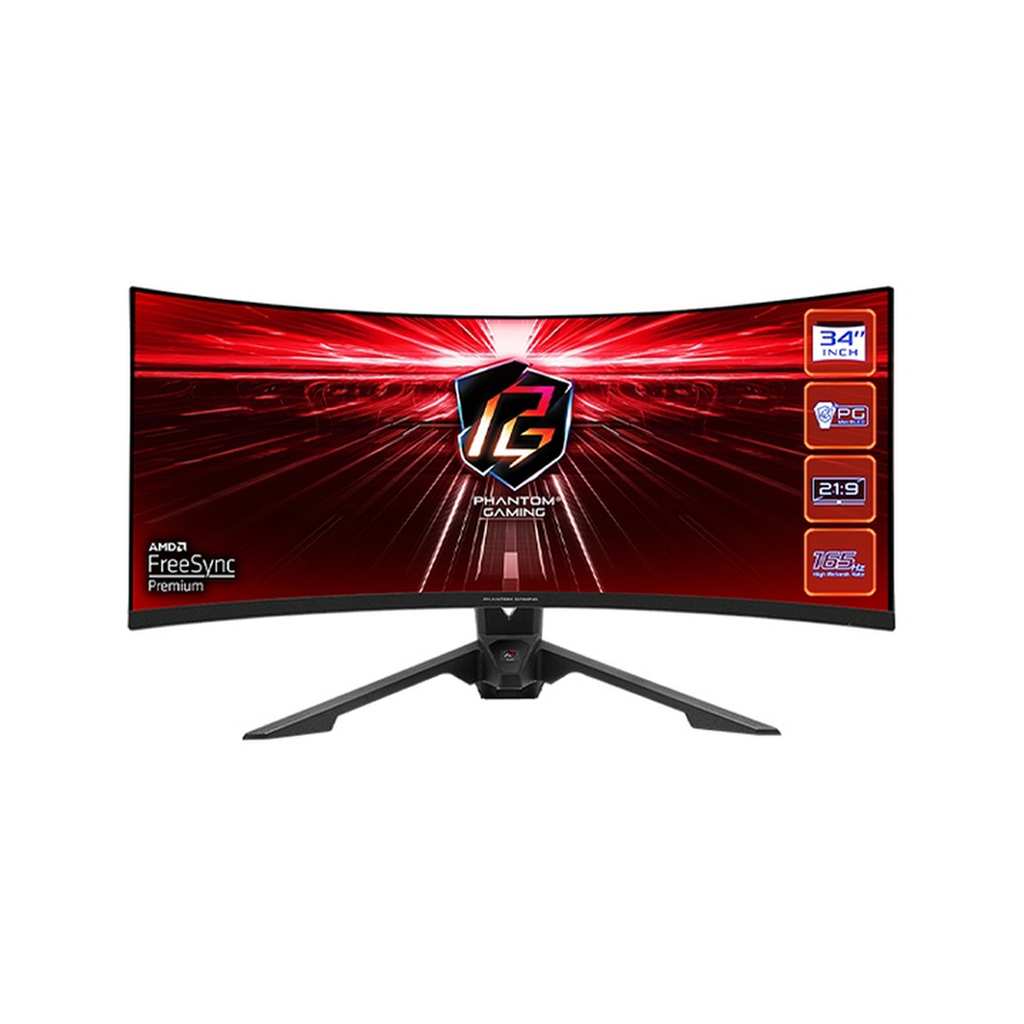MONITEUR ASROCK PHANTOM GAMING PG34WQ15R3A 34&quot; CURVED 165Hz