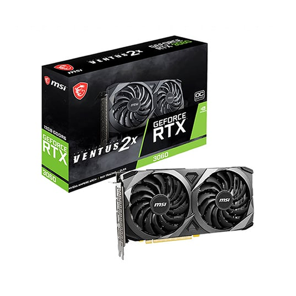 CARTE GRAPHIQUE MSI GeForce RTX 3060 VENTUS 2X 12G OC NVIDIA 12 Go GDDR6