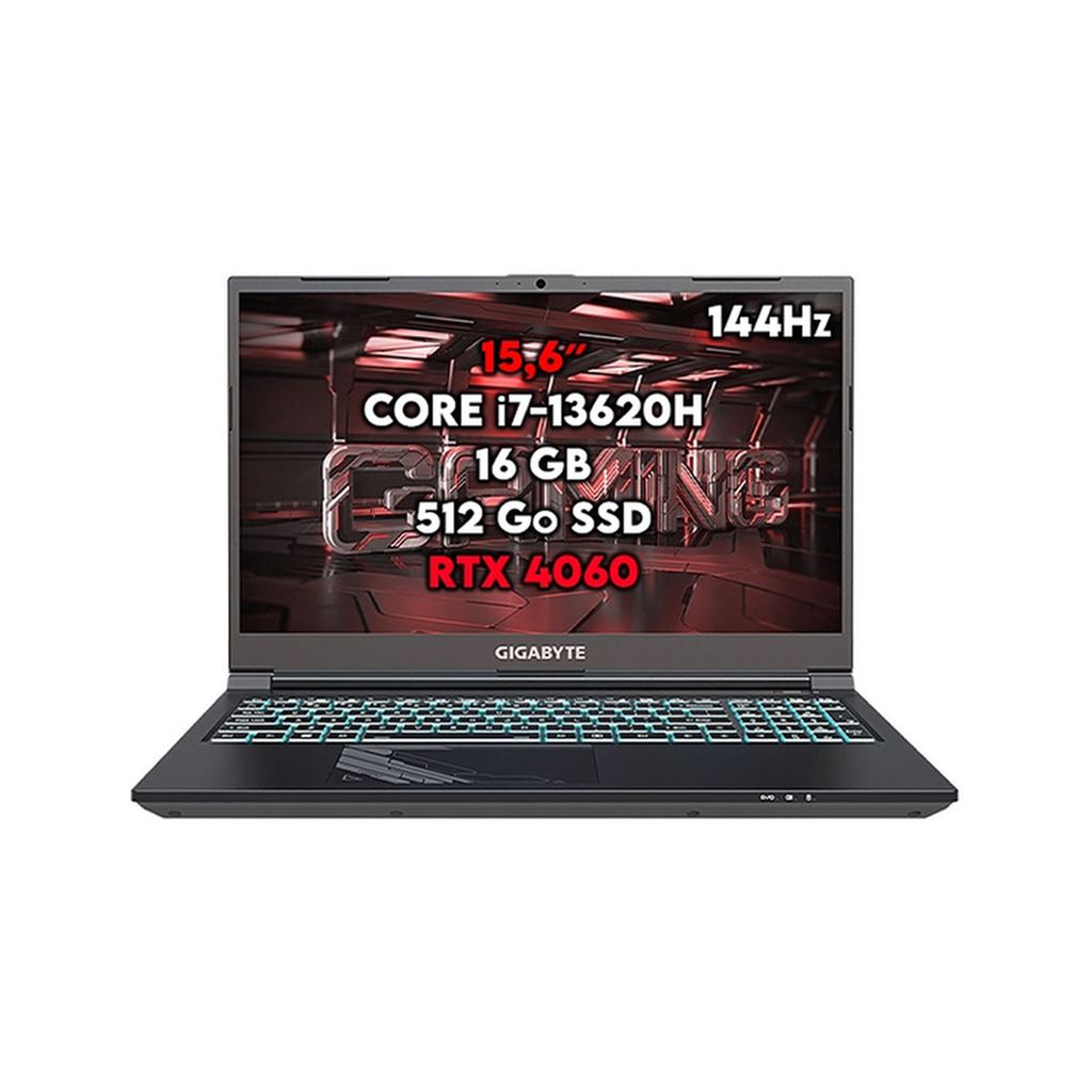 PC PORTABLE GIGABYTE G5 KF5-H3FR353SD 15.6&quot;FHD/I7-13620H/RTX4060/16Go/512Go