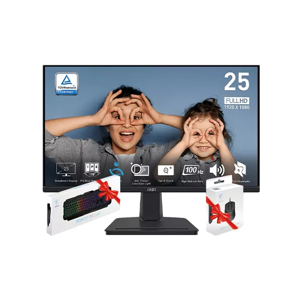 BUNDLE MONITEUR MSI PRO MP251 24.5&quot; 100HZ + GM100 + GK100