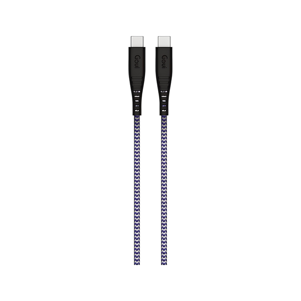 CABLE GOUI FLEX TYPE C VERS TYPE C (1,5 M) 60W BLEU FONCE