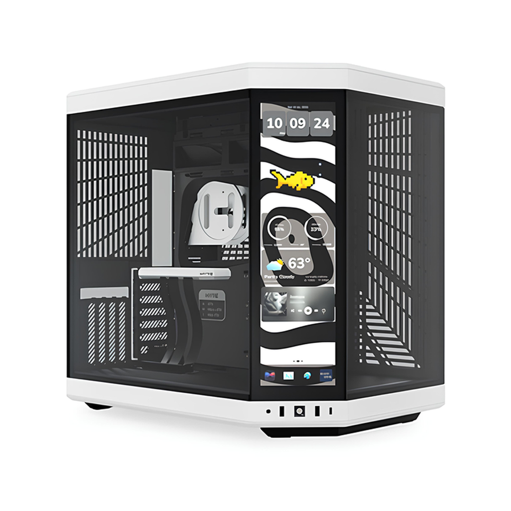 BOITIER HYTE Y70 TOUCH INFINITE BLANC/NOIR 14.9&quot; ( PANDA )