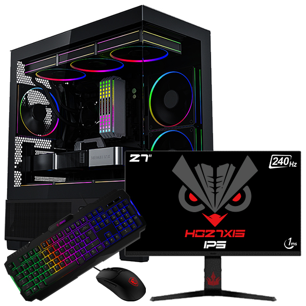 SETUP GAMER i5 14400F/RTX5070/16Go/1To +  HG27XIS + GM100 + GK100