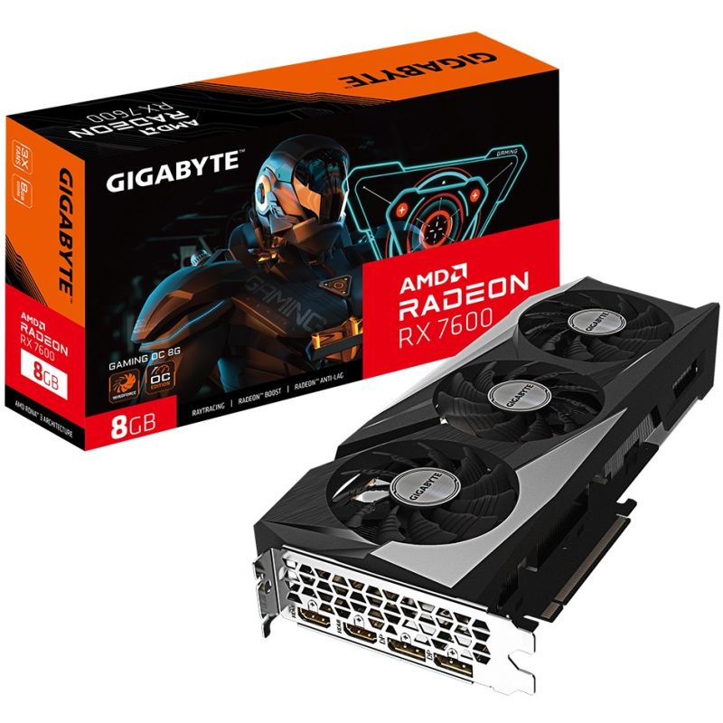 CARTE GRAPHIQUE GIGABYTE RADEON RX 7600 GAMING OC 8G